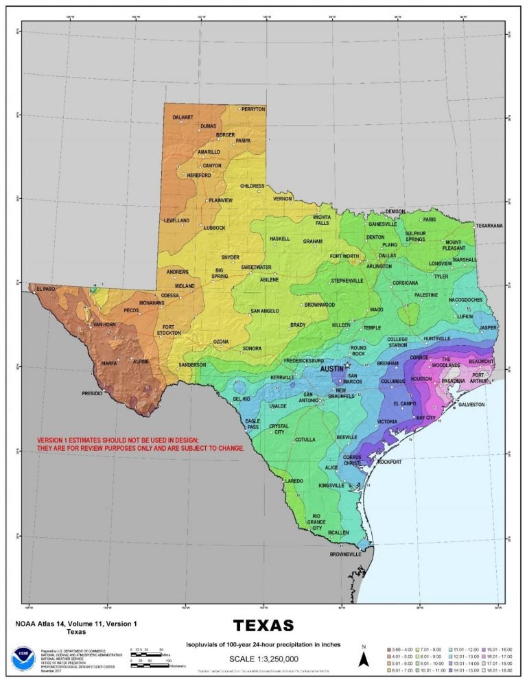 Updated NOAA Texas Rainfall Data